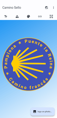 Camino Sello app: design of the logo