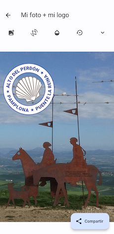 Aplicación Camino Sello: pon el logo en tu foto