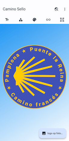 Camino Sello-app: ontwerp van het logo